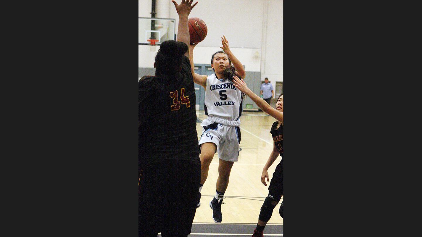 Photo Gallery: Crescenta Valley girls' basketball beats Arcadia and wins Pacific League