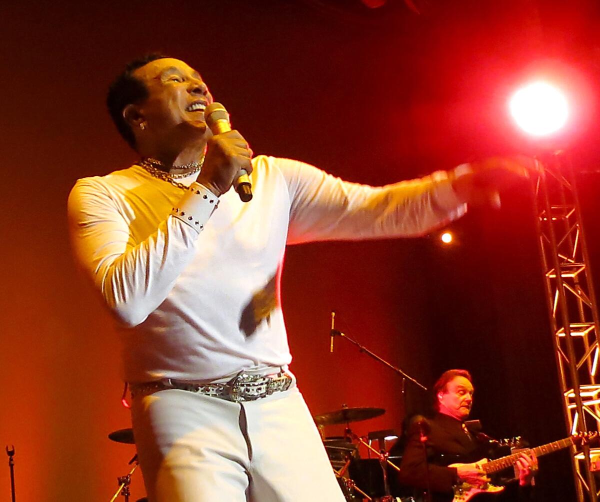 Smokey Robinson performed Saturday night at the Lido Theatre in Newport Beach.