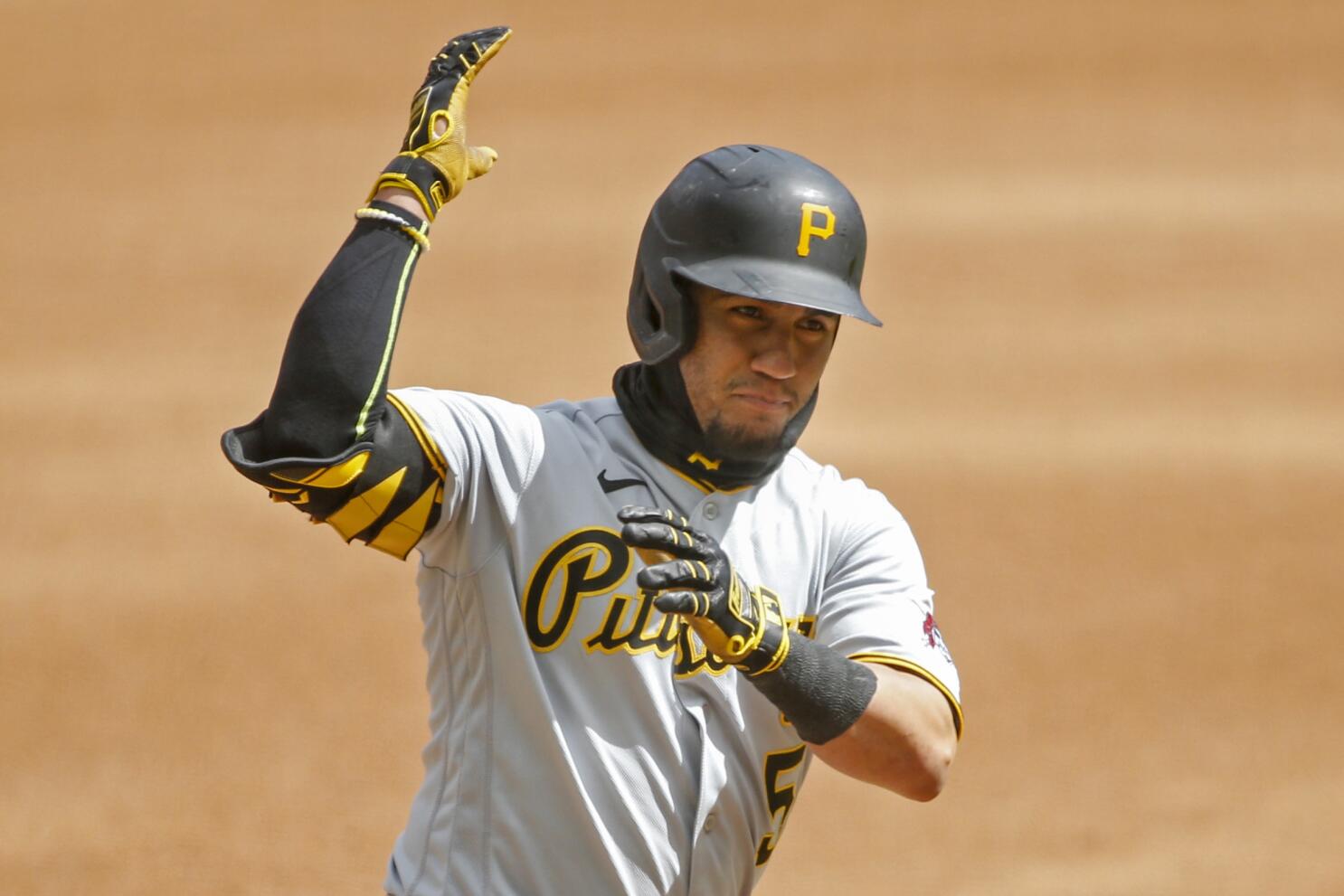 This is a 2021 photo of Michael Perez of the Pittsburgh Pirates