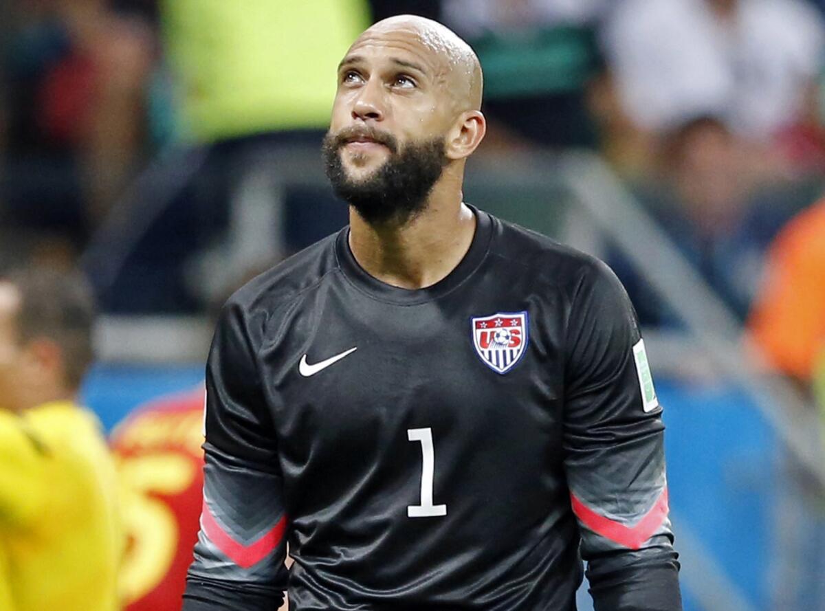 U.S. goalie Tim Howard turned in a performance for the ages in his team's overtime loss to Belgium.