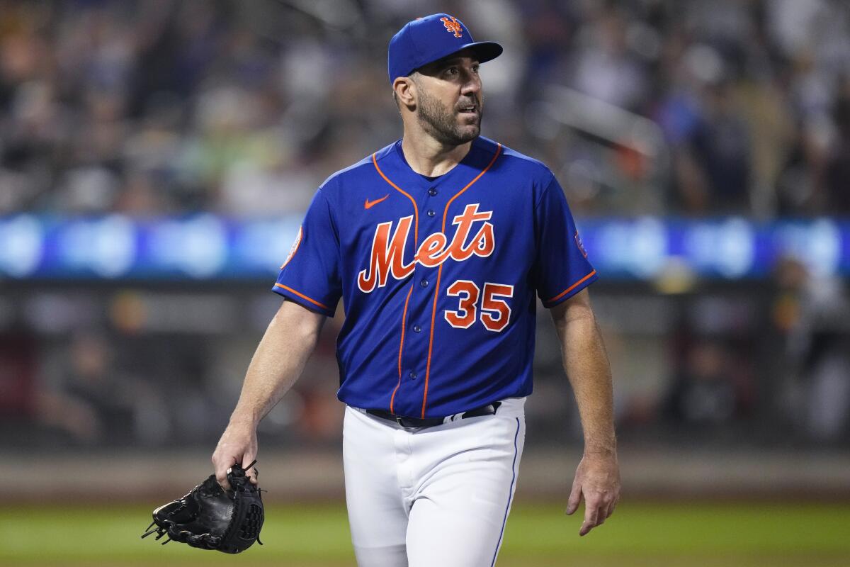 Verlander goes 8 innings and Baty homers to lead the Mets to a 5-1