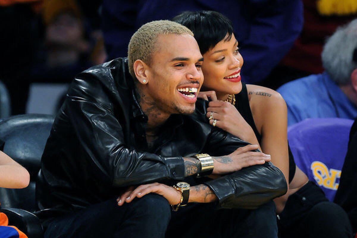 Rihanna, Chris Brown make their togetherness public at Lakers game - Los  Angeles Times