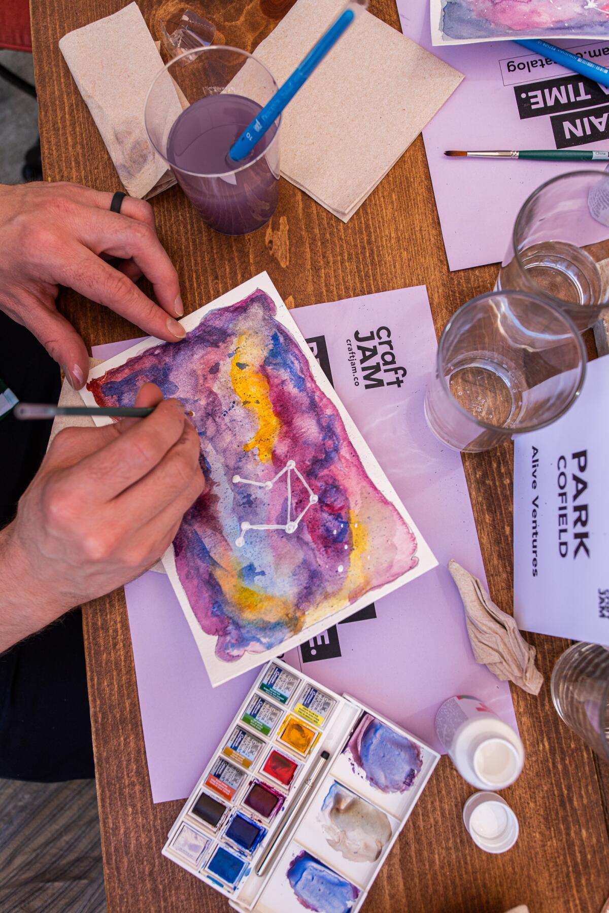 A hand painting