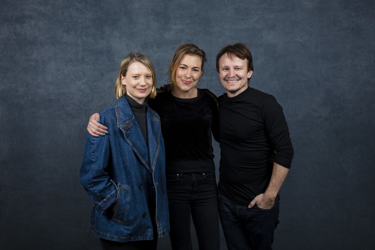 Actor Mia Wasikowska, director Mirrah Foulkes and actor Damon Herriman from the film "Judy and Punch."