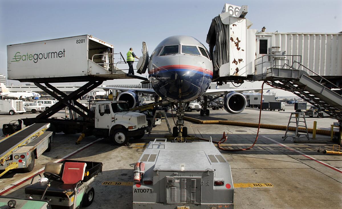 Workers for Gate Gourmet, which provides janitorial service for Delta Airlines at LAX, have sued. They claim they were barred from speaking Spanish in the workplace.