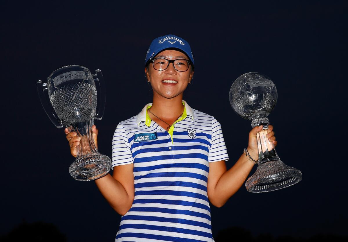 Lydia Ko not only earned two trophies for her win Sunday but $1.5 million.