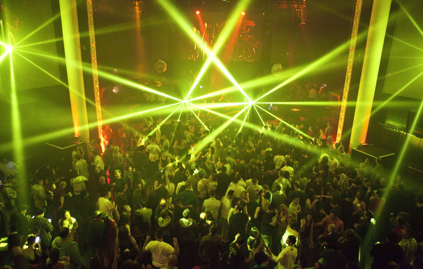 Avalon Hollywood, a fixture on the electronic dance music scene since its opening in 2003 in the old Palace space, has undergone a substantial renovation that includes a new sound system. The building dates from the 1920s. Here, patrons dance in during the main event of the club's Grand Reveal series marking its transformation on May 10, 2014.