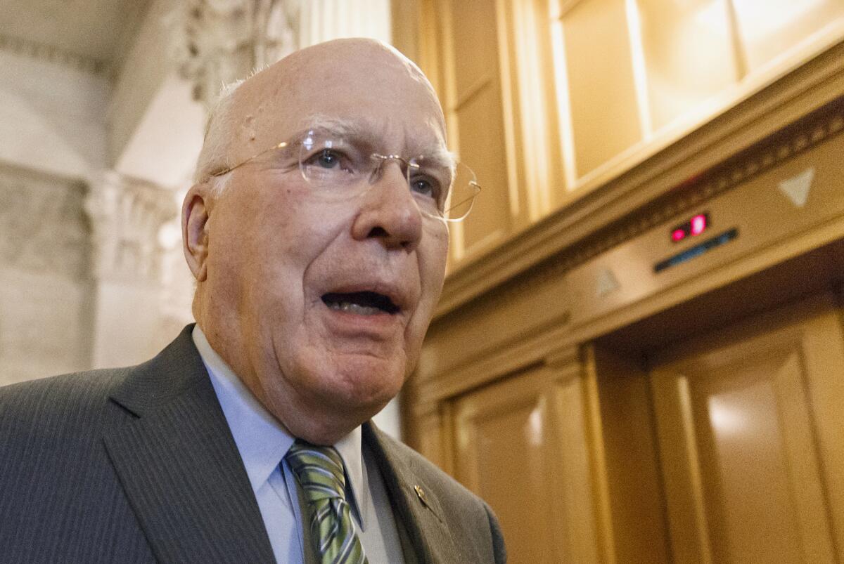 Senate Judiciary Committee Chairman Sen. Patrick J. Leahy (D-Vt.) on Capitol Hill in Washington.