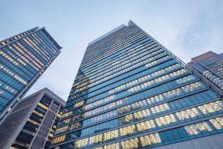 Windows of skyscraper business office buildings, Corporate building in Tokyo City, Japan. Business concept.