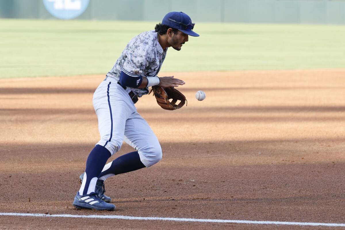UC Irvine baseball fails to capitalize on probabilities in NCAA regional loss 1 UC Irvine third baseman James Castagnola fields a ball during a loss to Arizona State on Friday.