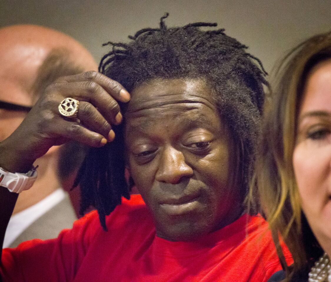 Flavor Flav was arrested and later charged with child abuse, assault with a deadly weapon and battery domestic violence in October 2012 after an incident involving his fiancee and her 17-year-old son. The rapper and reality star, whose real name is William Drayton, chased the son with kitchen knives and threatened to kill him after the teen intervened physically in a dispute on his mother's behalf. Drayton ultimately pleaded guilty in April 2014 to misdemeanor domestic violence. He was sentenced to a year of probation and 12 counseling sessions with his girlfriend's son.