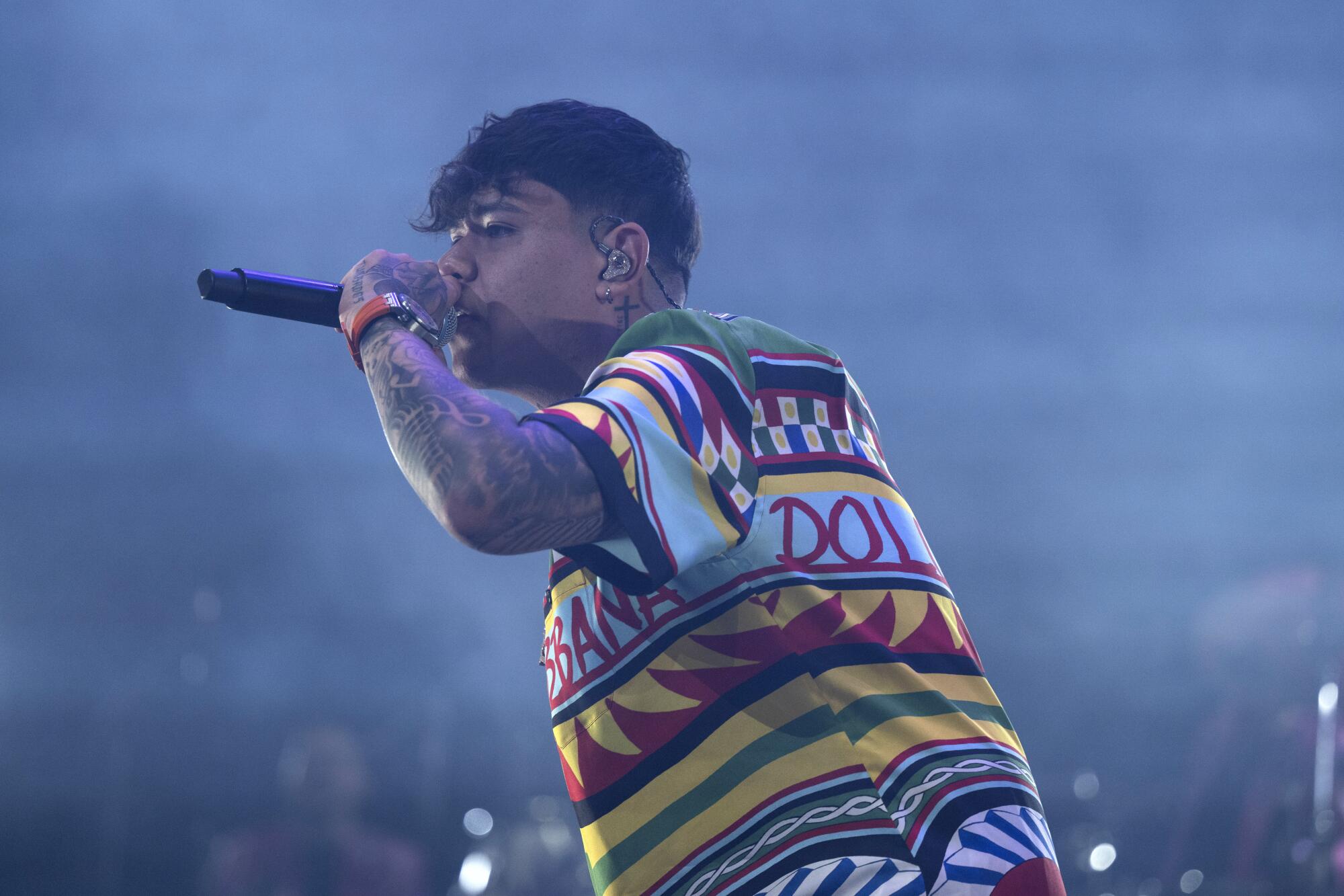 Junior H performs at Crypto.com Arena
