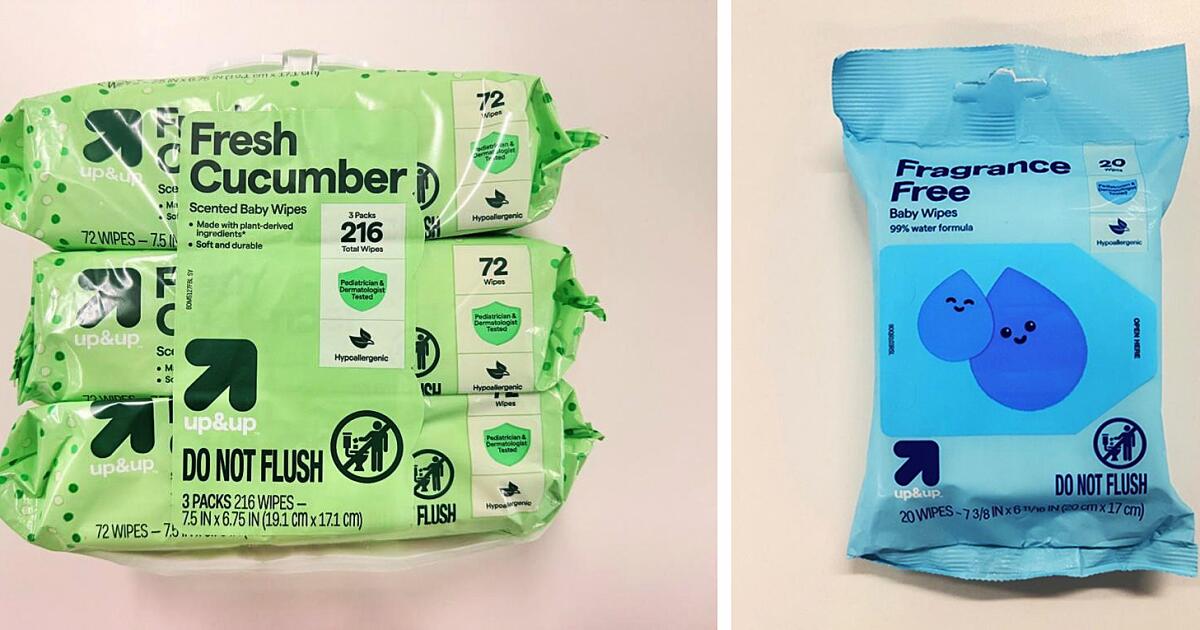 Les lingettes pour bébé Up & Up sont rappelées chez Targets dans tout le pays