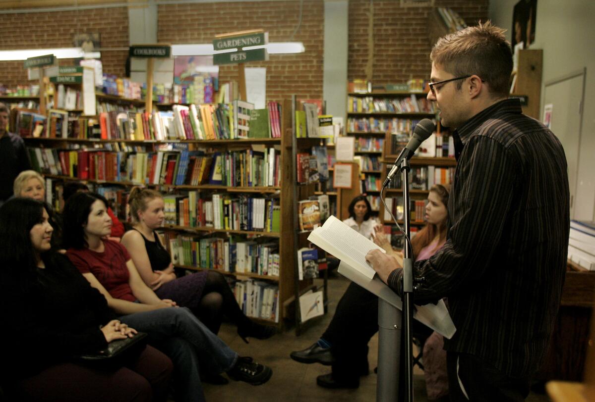 The Skylight Books kids section in 2005, tucked against the far wall behind "gardening" and "pets." The bookstore will redesign its kids and YA areas with a grant from James Patterson.