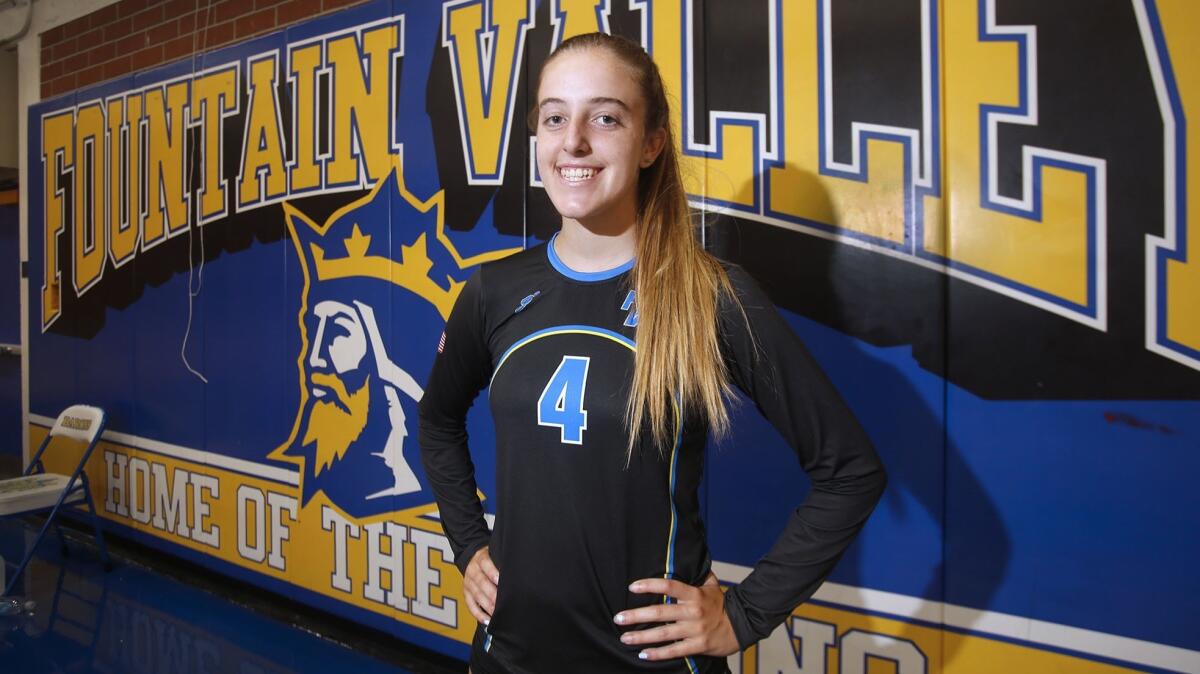 Fountain Valley junior outside hitter Phoebe Minch produced 17 kills, 24 digs and seven service aces to lead the Barons to a pair of nonleague sweeps.