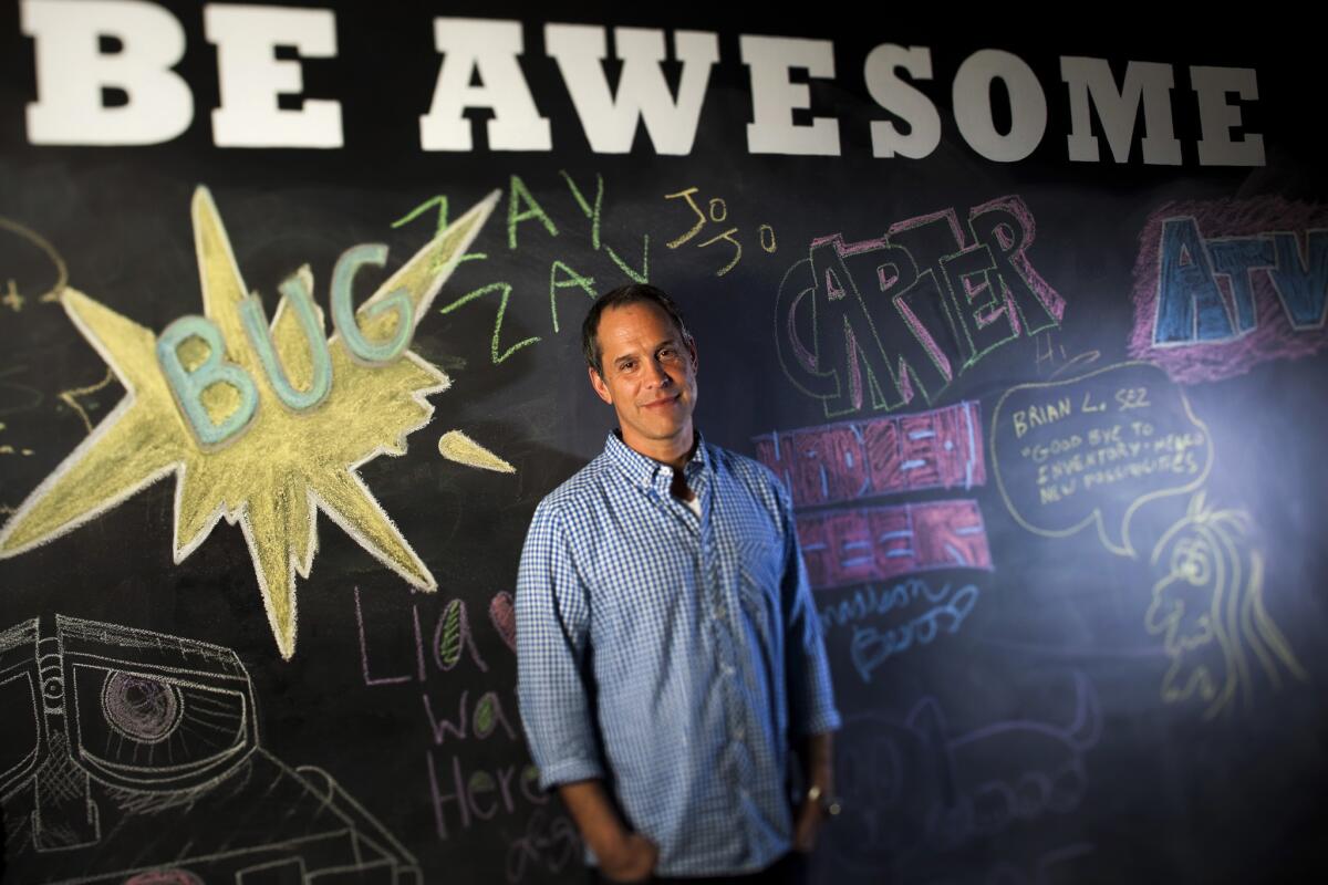 Brian Robbins, chief executive and founder of AwesomenessTV, is photographed at the network's Los Angeles headquarters on May 15, 2012.