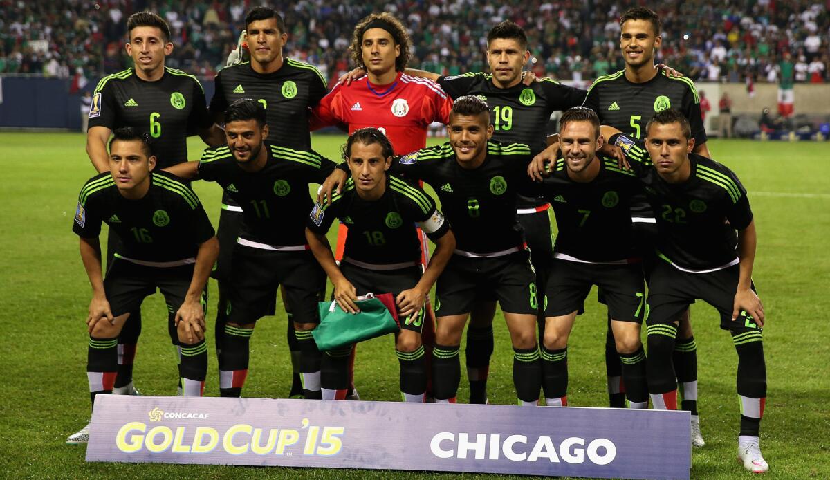 La selección mexicana que participa en la Copa Oro 2015.