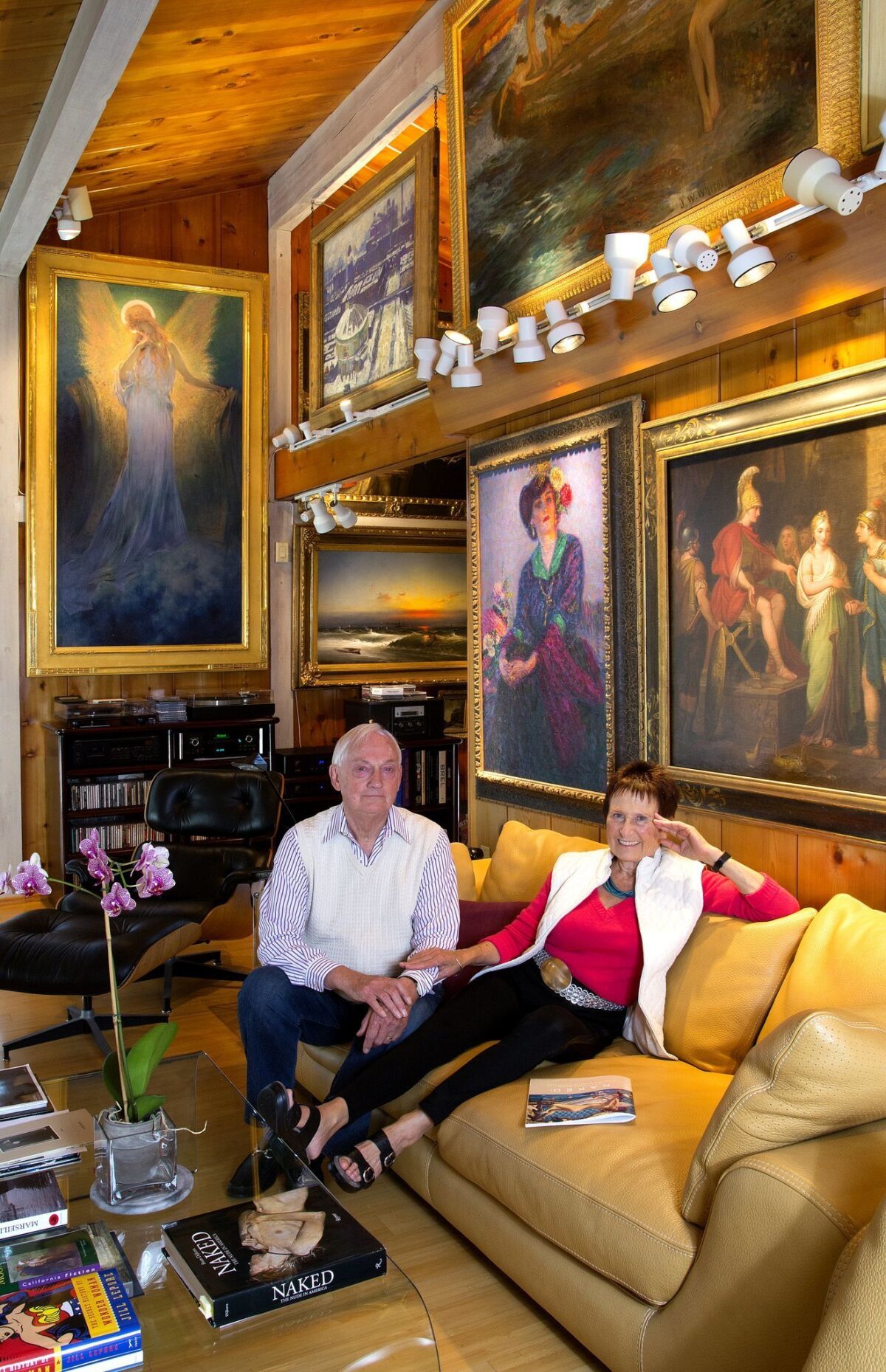 Art collectors Sandra and Bram Dijkstra at home. — Nelvin C. Cepeda