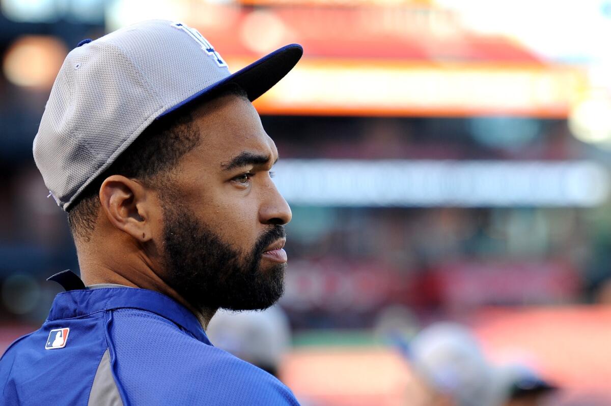 Dodgers outfielder Matt Kemp finished the 2014 season with a .287 batting average, 25 home runs and 89 runs batted in.