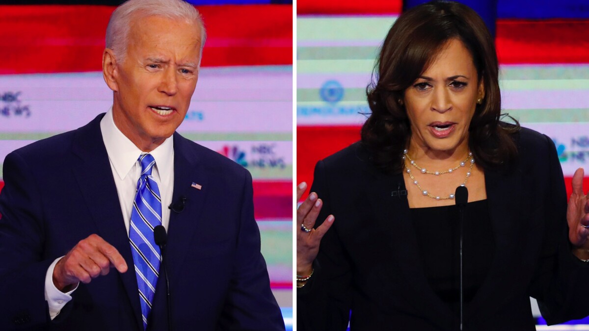 Kamala Harris Attack On Biden A Backdrop In Vp Pick Los Angeles Times