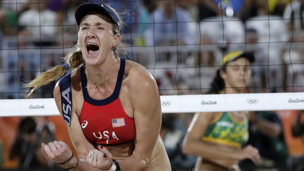 Three-time Olympic gold winner Kerri Walsh Jennings will compete in the Las Vegas Open beach volleyball tournament, which begins Thursday.