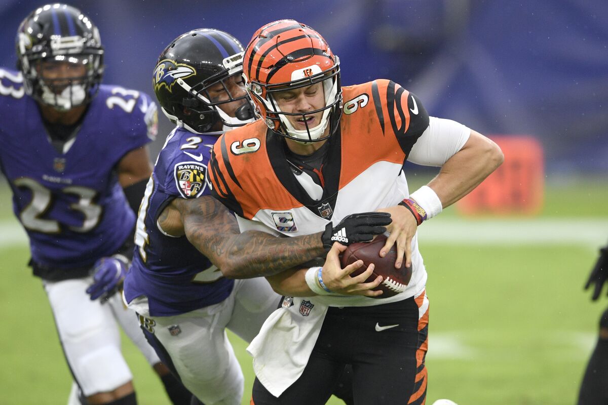 Battered Burrow, Bengals lacking in big plays, consistency - The San Diego  Union-Tribune