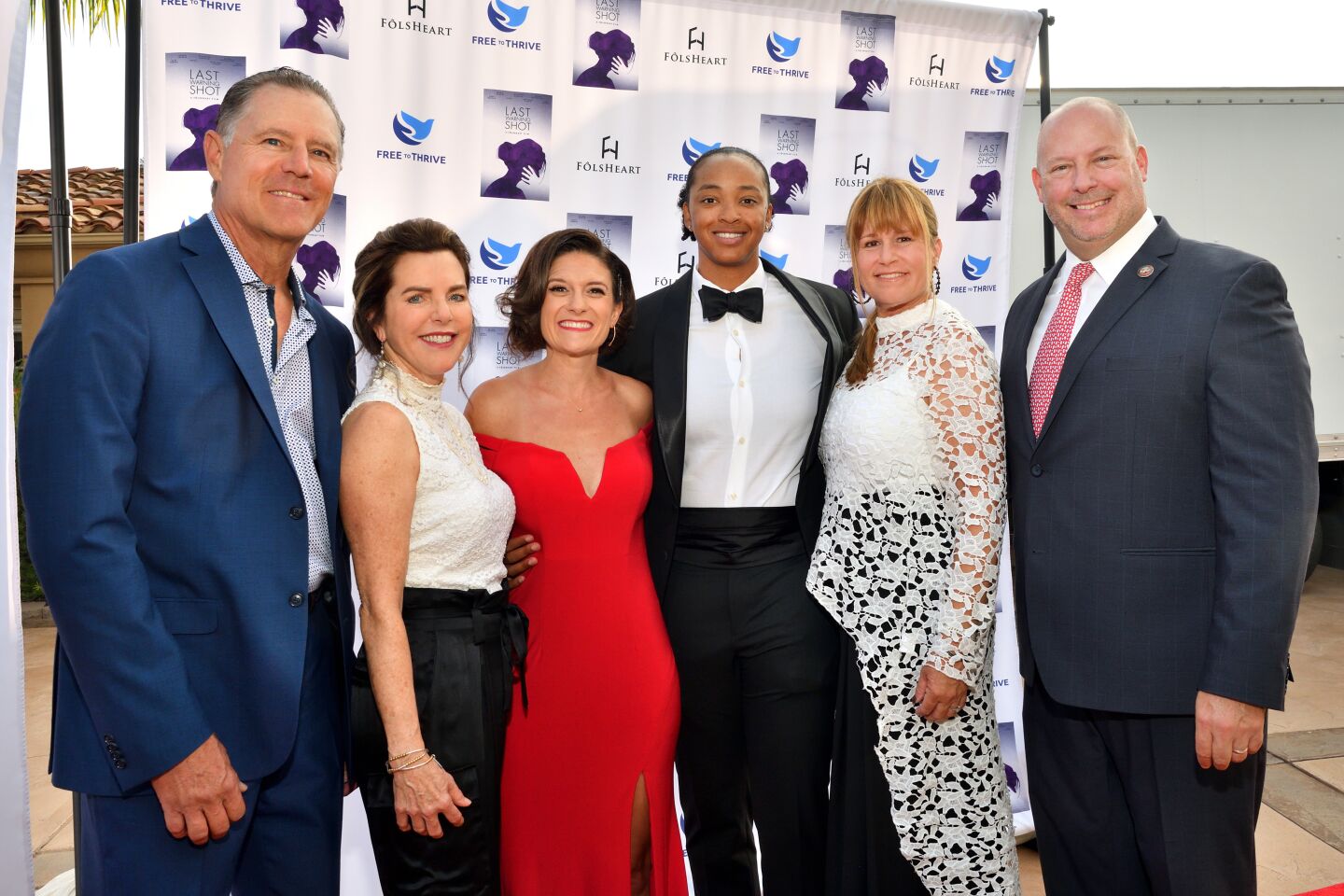 Event hosts Dan and Cynthia Kronemyer, Jamie Beck (FTT president and managing attorney) and Ali Buckner (director/producer of FTT's "Last Warning Shot" movie), Suzi and Adam Day (Suzi is FTT director of development and survivor empowerment)