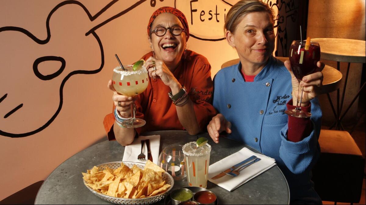 From left, Border Grill chef-owners Susan Feniger and Mary Sue Milliken are the first women to win the Julia Child Award.