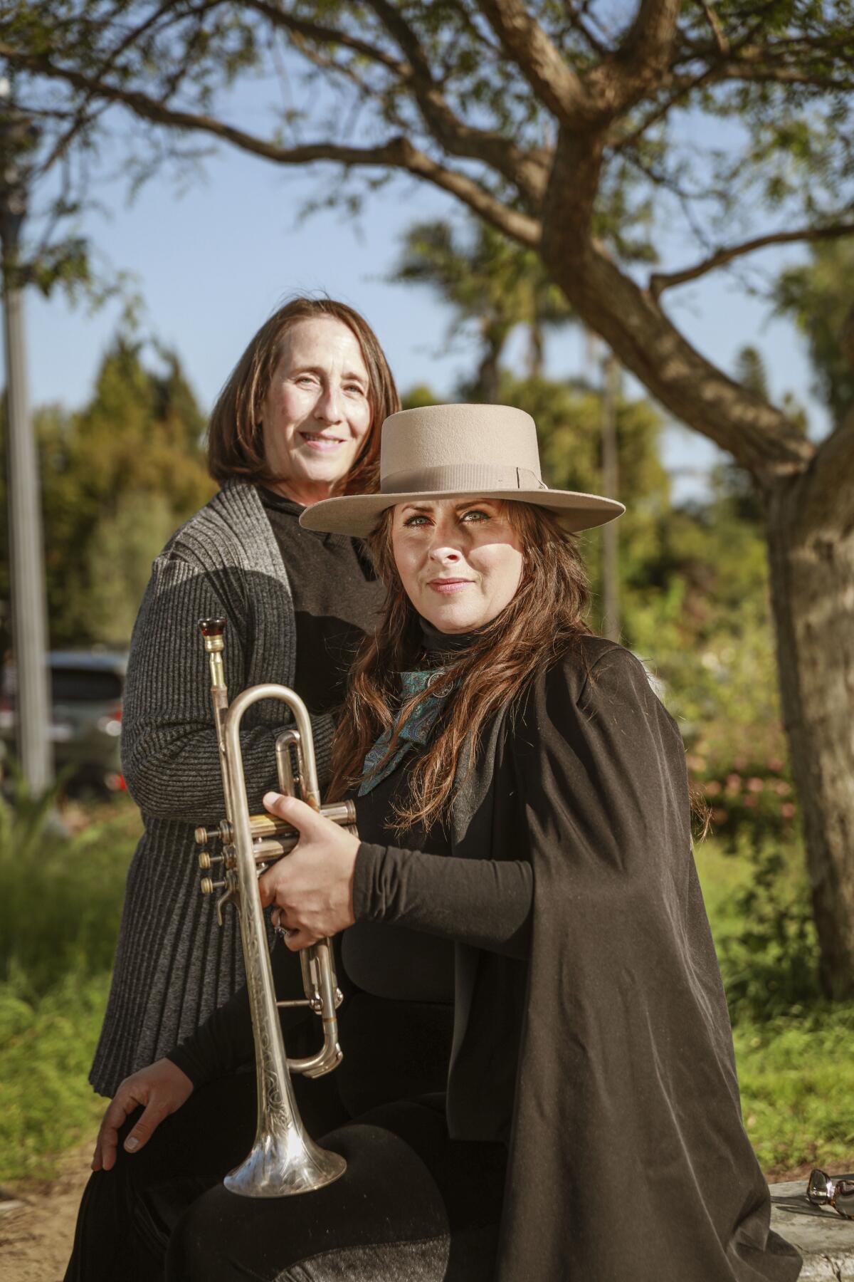 Tori Roze, at right, with her mother and Hot Mess band mate, Lee Clark