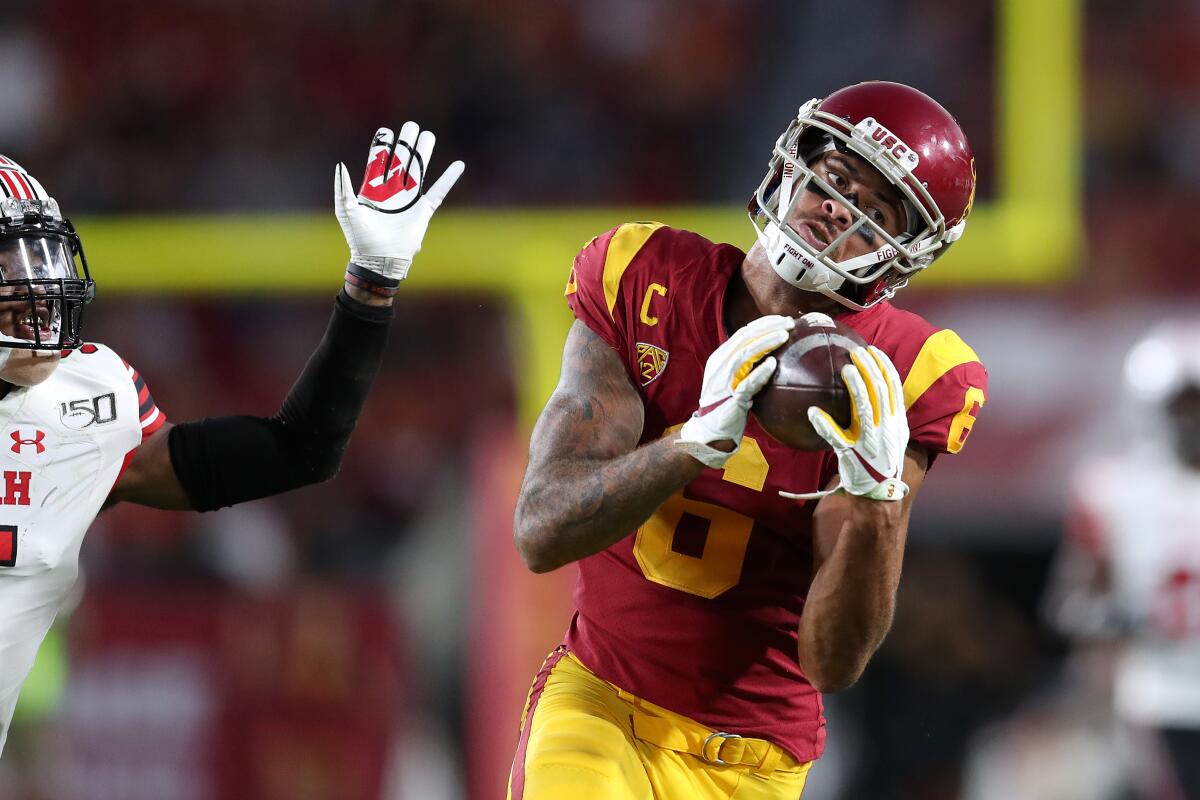 USC wide receiver Michael Pittman Jr. makes a catch against Utah.