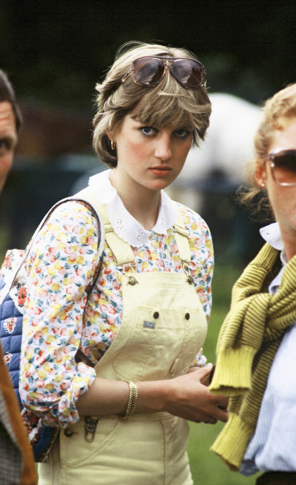 July 1981: Lady Diana Spencer in yellow overalls weeks before her wedding