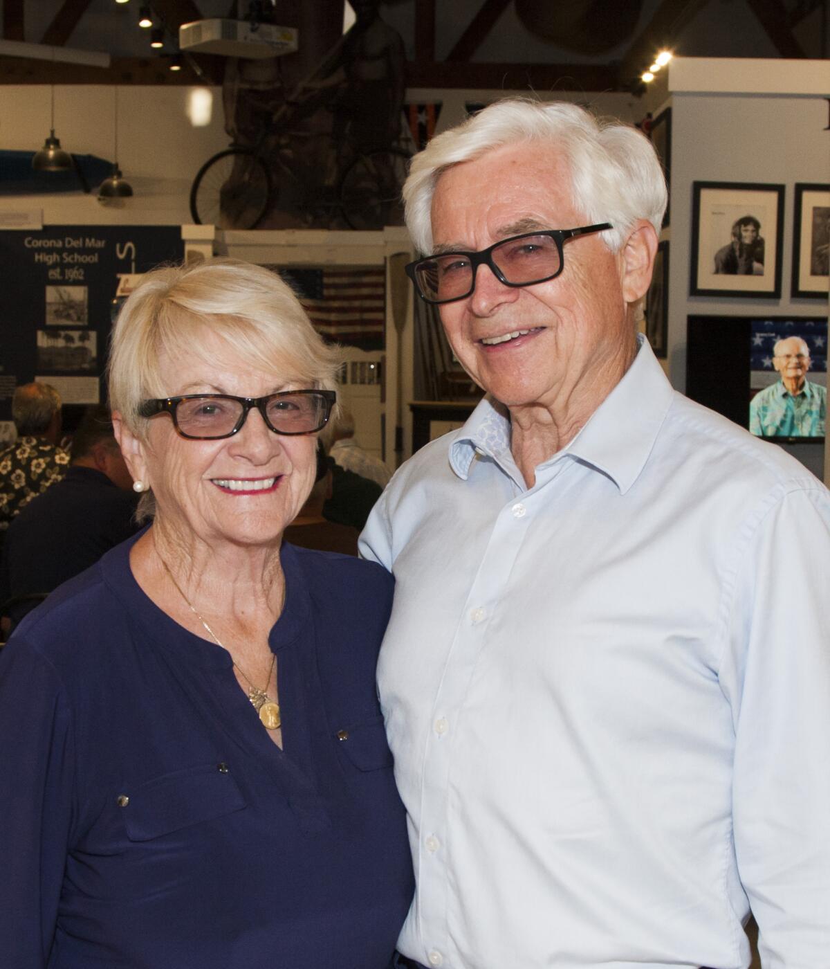 Sharon and Gary Grimes attend the speaker event at Balboa Island Museum.