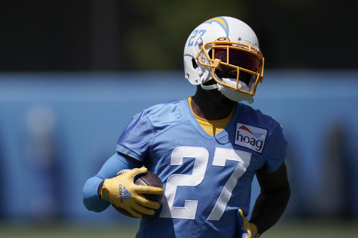 Chargers cornerback J.C. Jackson will not play against the Raiders on Sunday.