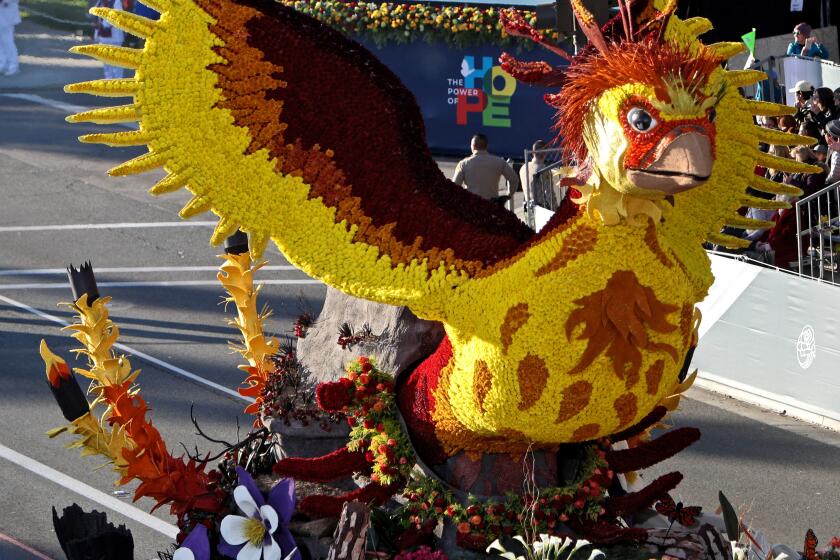 The Burbank Tournament of Roses Association won the Leishman Public Service Award for their self-built float called Rise Up at the Pasadena Tournament of Roses Rose Parade in Pasadena on Jan. 1, 2020.