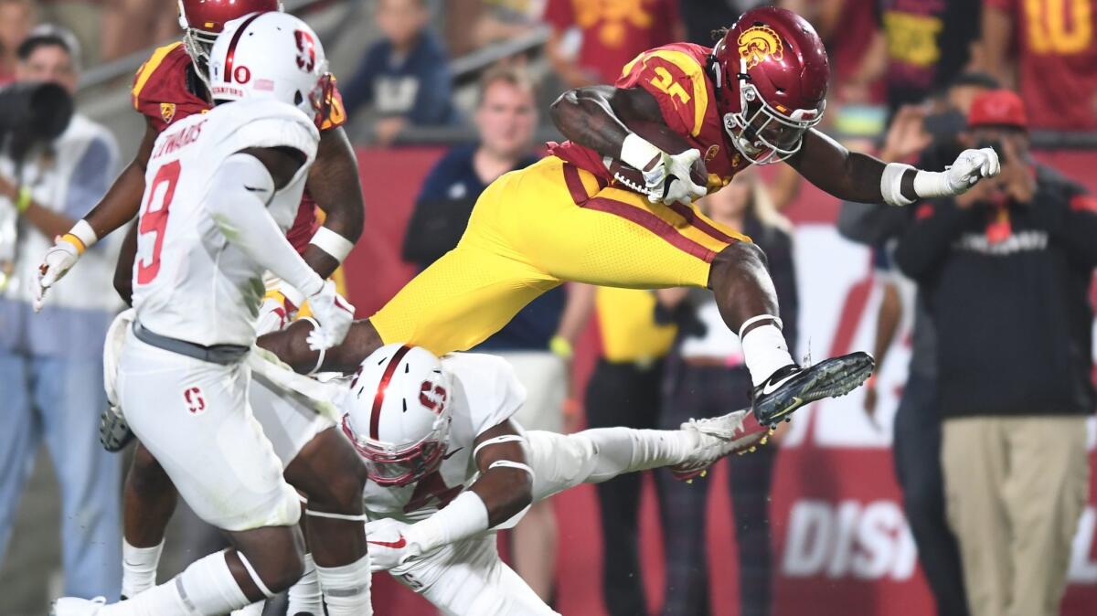 USC running back Ronald Jones II scores a touchdown against Stanford on Sept. 9.