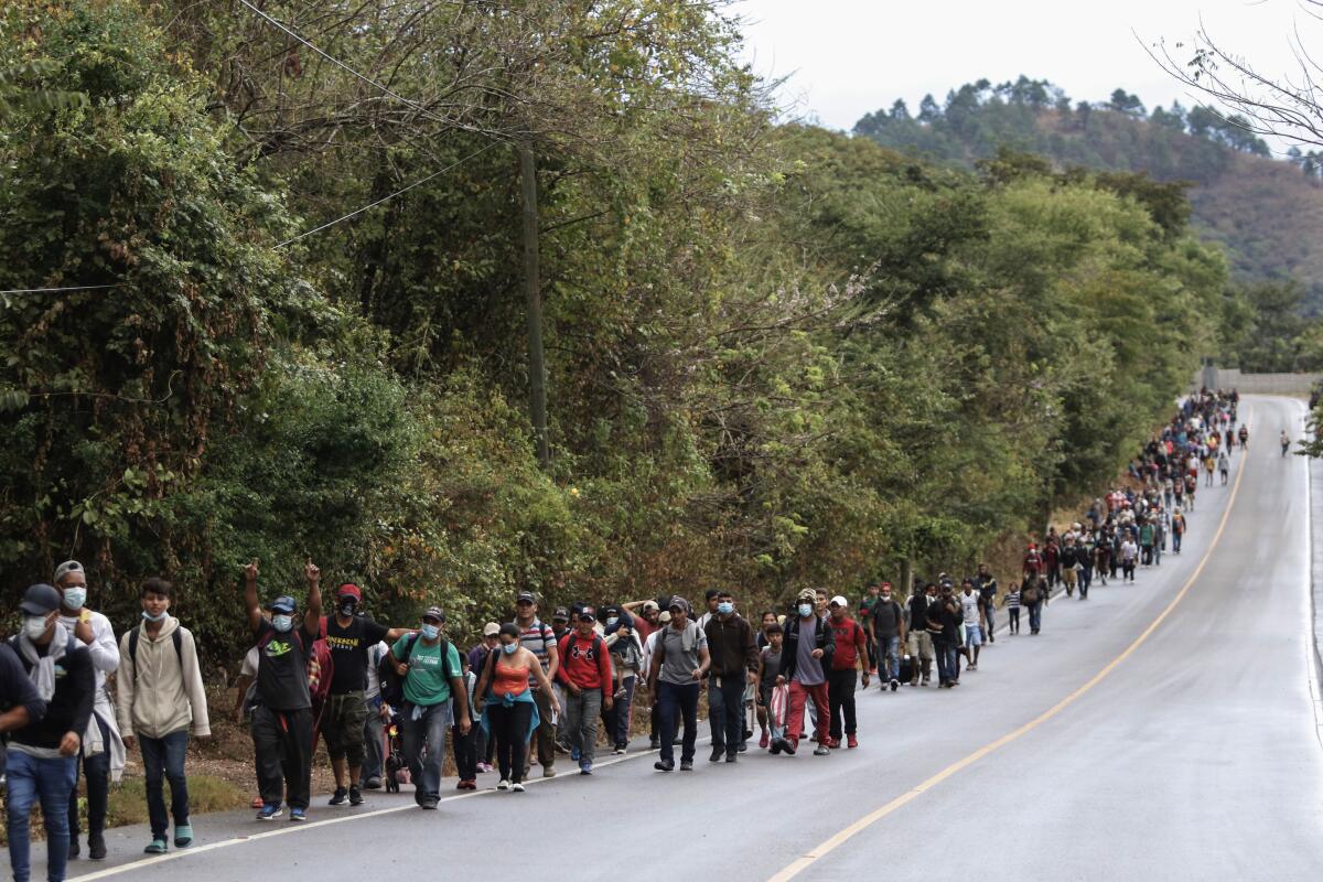 Migrants hoping to reach the U.S. border.