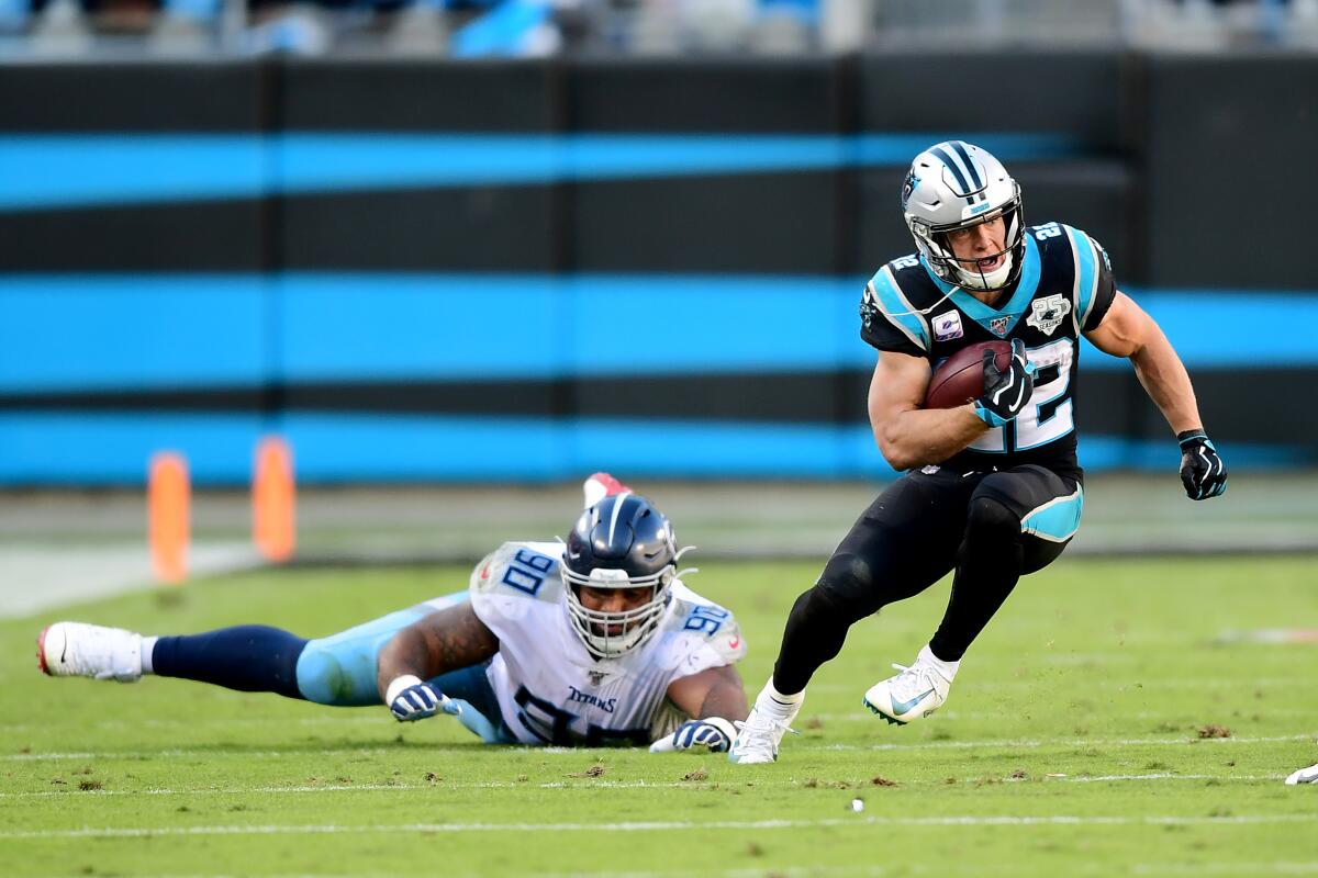 Christian McCaffrey has helped the Carolina Panthers thrive in the absence of quarterback Cam Newton.