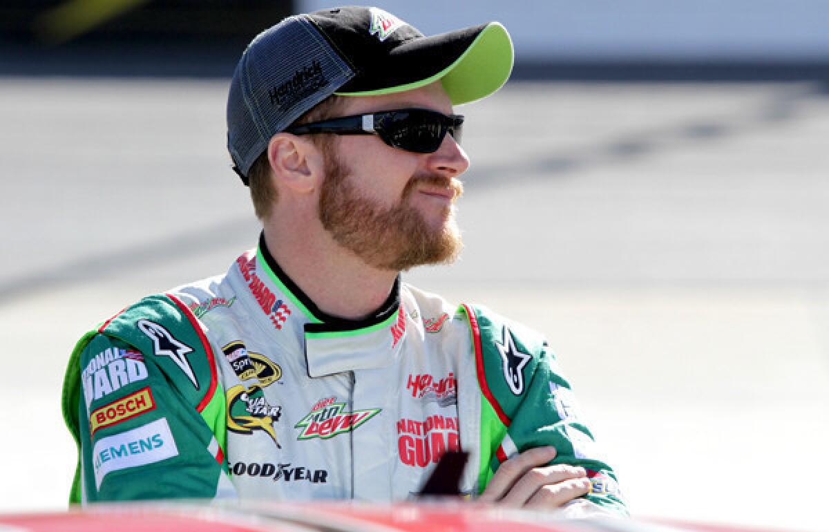 Dale Earnhardt Jr., shown last week at Martinsville Speedway in Virginia, on Thursday called the NRA's sponsorship of this week's NASCAR race "a good fit for Texas."