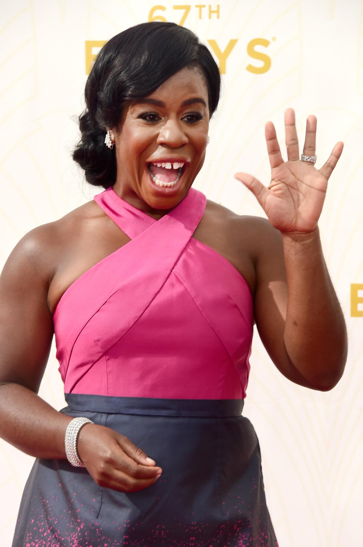 LOS ANGELES, CA - SEPTEMBER 20: Actress Uzo Aduba attends the 67th Annual Primetime Emmy Awards at Microsoft Theater on September 20, 2015 in Los Angeles, California. (Photo by Frazer Harrison/Getty Images) ** OUTS - ELSENT, FPG - OUTS * NM, PH, VA if sourced by CT, LA or MoD **