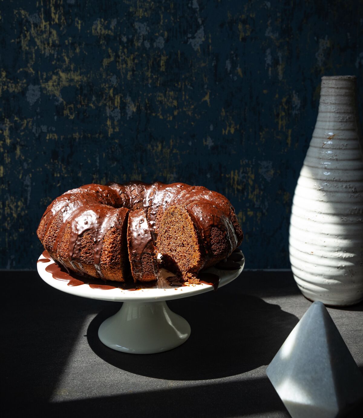 Olive oil makes this chocolate cake extra delicious.