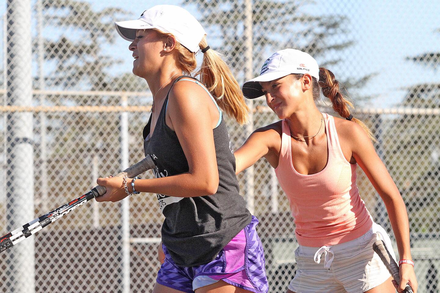 Photo Gallery: La Cañada High School's Cassie and Sophie McKenzie win Rio Hondo League girls tennis championship
