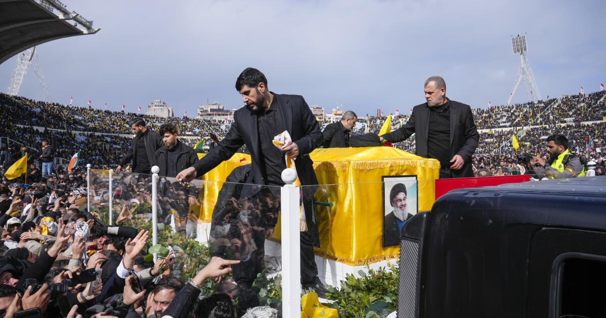 Crowd attends Nasrallah funeral as Hezbollah claims it’s down but not out Crowd attends Nasrallah funeral as Hezbollah claims it’s down but not out