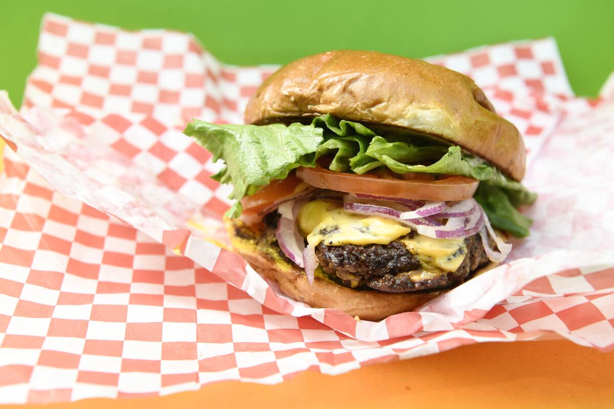 The cheeseburger from Hawkins at Coachella.