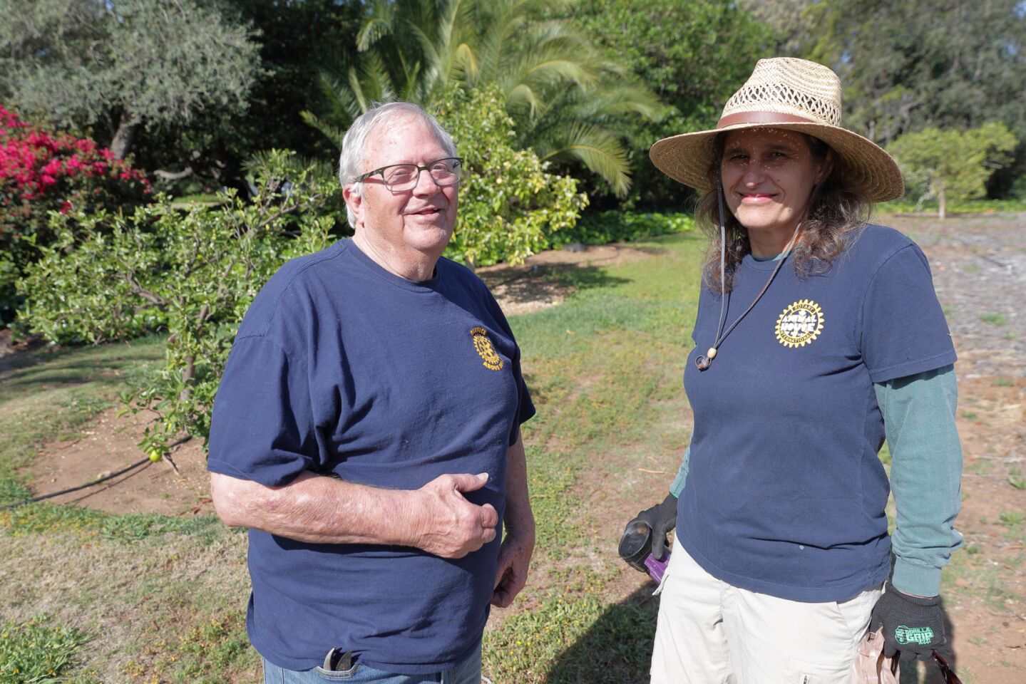 Verne Scholl and Daphne Fletcher from the Encinitas Rotary Club