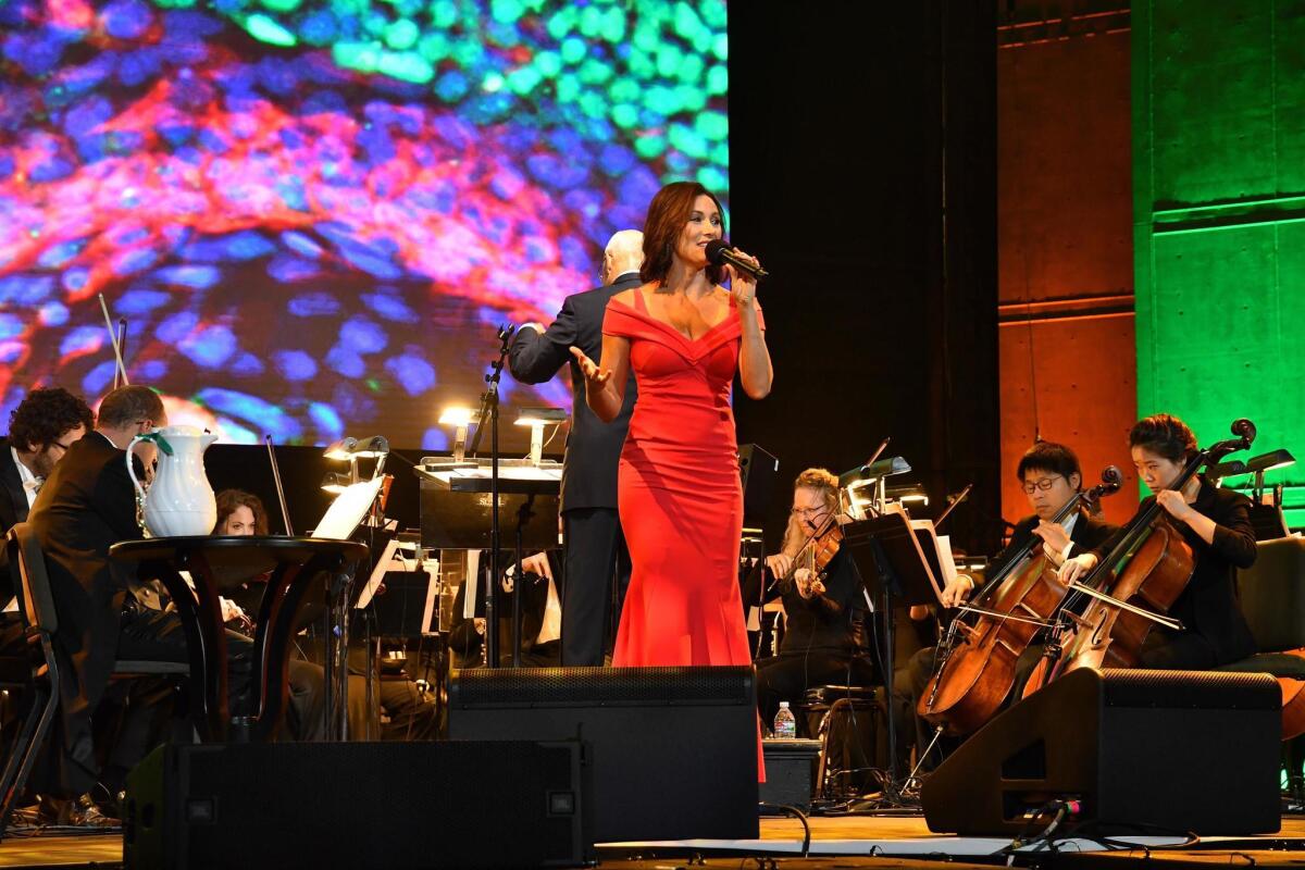 Laura Benanti in performance at the 2019 Symphony at Salk gala in La Jolla