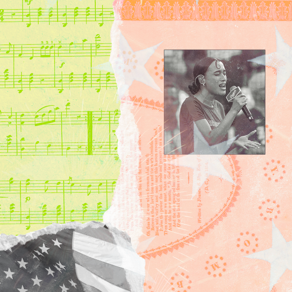 The star spangled banner by Francis S. Key / Library of Congress. Nezza sings the Star Spangled Banner in Spanish