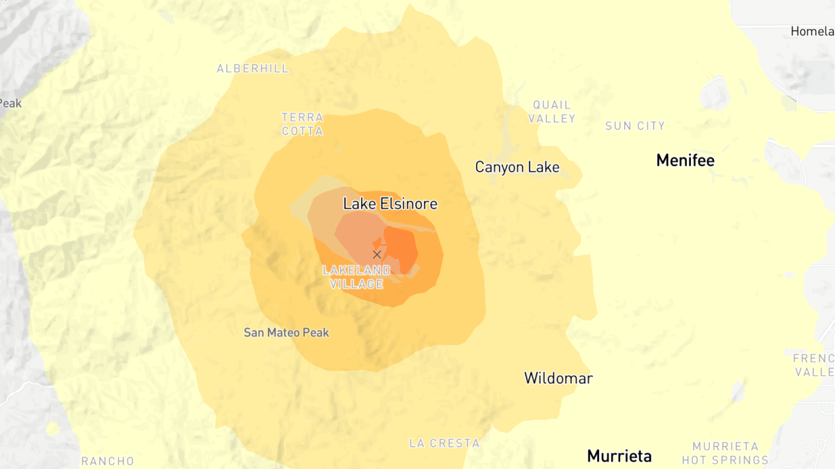Earthquake 3 3 Quake Reported In Lake Elsinore Calif Los