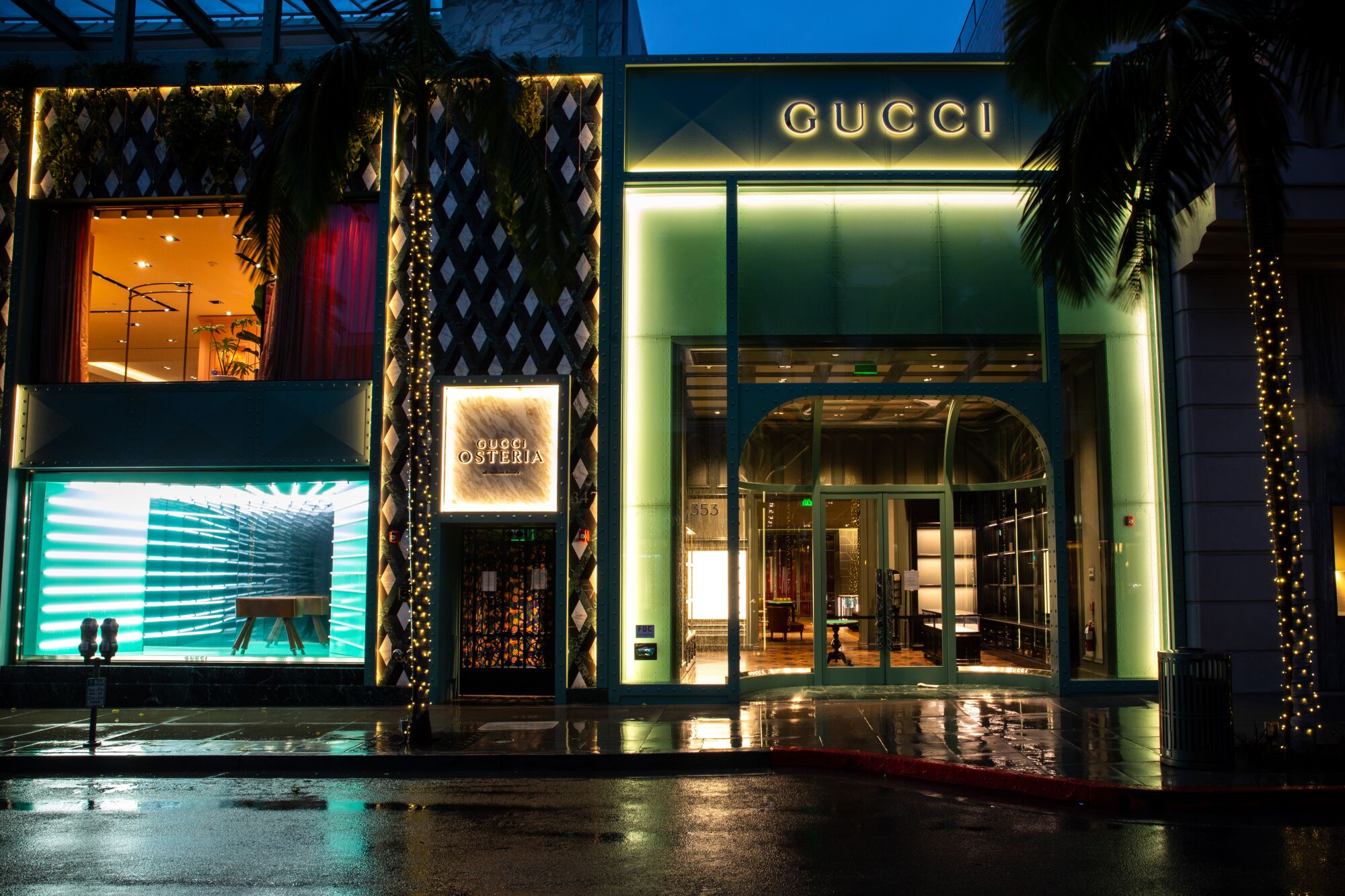 Gucci has also cleared out their store on Rodeo Drive in Beverly Hills
