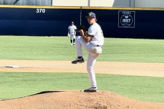 Nate Kugler of Sherman Oaks Notre Dame gave up two hits and struck out 12 in seven innings against St. Francis.
