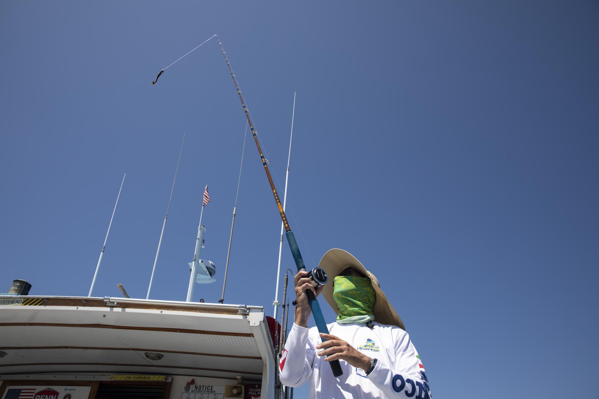 Steven Burton, a volunteer angler, participates in the California Collaborative Fisheries Research Program